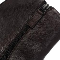 Pre Owned Gucci Brown Leather Flat Mid Calf Boots Size 42