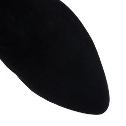 Pre Owned Gucci Black Suede Ankle Boots Size 40.5