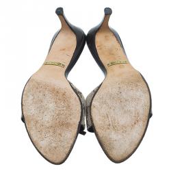 Pre Owned Gucci Beige Guccissima Canvas Knotted Bow Mules Size 37.5