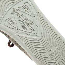 مملوكة مسبقًا Gucci Brown GG Supreme Canvas and Leather Brooklyn Sneakers Size 37