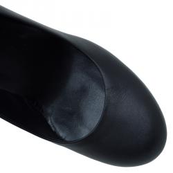 مملوكة مسبقًا حذاء كعب عالي غوتشي جلد GG منقوش كعب روكي مقاس 36