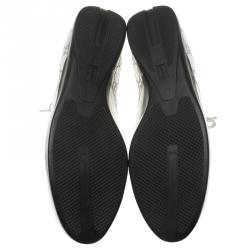 Pre Owned حذاء رياضي غوتشي جلد غوتشيسيما فضي مقاس 41