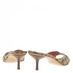 Pre Owned صندل غوتشي هورسبيت كانفاس GG بيج مقاس 40