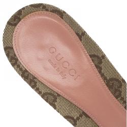 Pre Owned صندل غوتشي هورسبيت كانفاس GG بيج مقاس 40