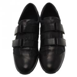 Pre Owned حذاء رياضي غوتشي قماش GG أسود وجلد بلازق فولكيرو مقاس 39.5