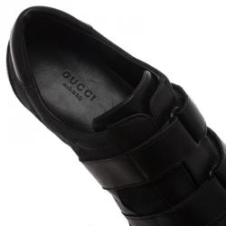 Pre Owned حذاء رياضي غوتشي قماش GG أسود وجلد بلازق فولكيرو مقاس 39.5