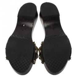 Pre Owned Gucci Beige Guccissima Canvas Icon Bit Clogs Size 38