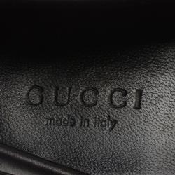 Pre Owned Gucci Black Guccissima Suede Loafers Size 37