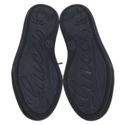 مملوكة مسبقًا Gucci Magenta Metallic Leather and Glitter California Sneakers Size 36