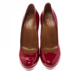 مملوكة مسبقًا Gucci Red Patent Platform Pumps Size 38.5