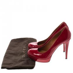 مملوكة مسبقًا Gucci Red Patent Platform Pumps Size 38.5