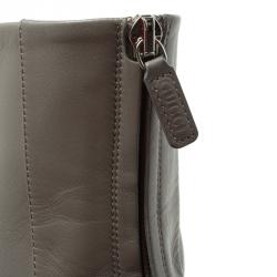 Pre Owned Gucci Grey Leather Horsebit Detail Ankle Boots Size 39.5