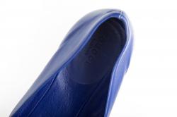 مملوكة مسبقًا Gucci Blue Leather Bamboo Bow Ballet Flats Size 38.5