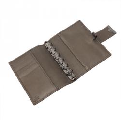 Pre Owned مفكرة غوتشي جلد غوتشيسيما بني ميتاليك