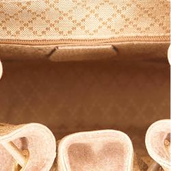 Gucci Beige Suede Bamboo Rucksack Backback 