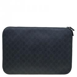 Gucci Dark Grey GG Supreme Canvas Portfolio