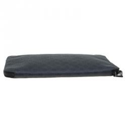Gucci Dark Grey GG Supreme Canvas Portfolio