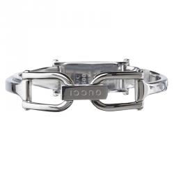 Pre Owned Gucci Silver Stainless Steel G-Frame Women's Wristwatch 14MM