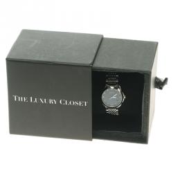 Pre Owned Gucci Black Mother of Pearl Stainless Steel G Timeless Women's Wristwatch 27 mm