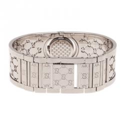 Pre Owned Gucci Mother of Pearl Stainless Steel 112 Twirl diamond Women's Wristwatch 18MM