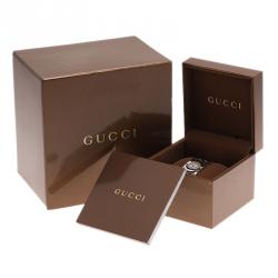 Pre Owned Gucci Mother of Pearl Stainless Steel 112 Twirl diamond Women's Wristwatch 18MM