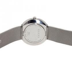 Pre Owned Gucci Silver Stainless Steel U Play Women's Wristwatch 35MM