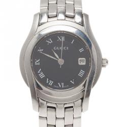 Gucci Black Stainless Steel 5500L Women's Wristwatch 28MM