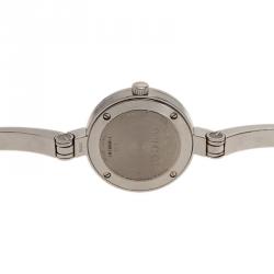 Pre Owned Gucci Logo Stainless Steel YA105 Women's Wristwatch 25MM