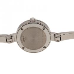 Pre Owned Gucci White Stainless Steel 105 Women's Wristwatch 25MM