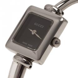 Gucci Black Stainless Steel 1900L Women's Wristwatch 20MM
