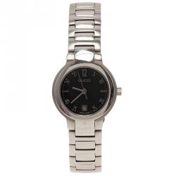 مملوكة مسبقًا Gucci Black Stainless Steel 8900L Women's Wristwatch 26MM