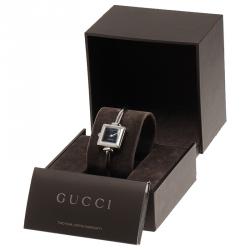 Pre Owned Gucci Black Stainless Steel YA1055 Women's Wristwatch 25MM