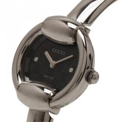 Gucci Black Stainless Steel 1400L Women's Wristwatch 25MM