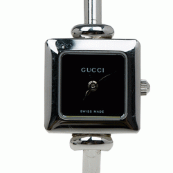 Pre Owned Gucci Black Stainless Steel YA1055 Women's Wristwatch 25MM
