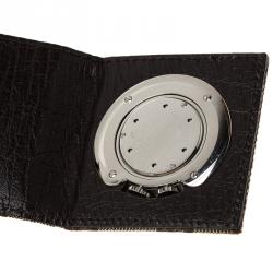 Gucci Black Stainless Steel and Fabric YC200002 Table Clock 