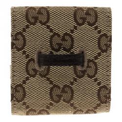 Gucci Black Stainless Steel and Fabric YC200002 Table Clock 