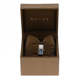 Gucci Black Stainless Steel Diamond G-Link Women's Wristwatch 14MM