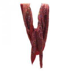 Pre Owned وشاح هيرمس متعدد الألوان أفيك لو أمبال أوتوريسيسيون دا لالباي دالباتباي أندولوجي جاينت تويل مربع