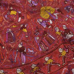 Pre Owned وشاح هيرمس متعدد الألوان أفيك لو أمبال أوتوريسيسيون دا لالباي دالباتباي أندولوجي جاينت تويل مربع