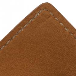 Pre Owned Hermes Alma Wide Brown Leather Bracelet