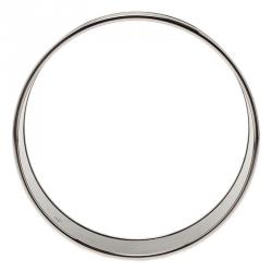 Pre Owned Hermes Extra Wide Printed Multi Color Silver Plated Bangle Bracelet