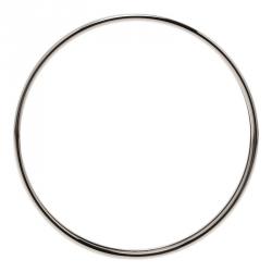 Pre Owned Hermes Narrow Printed Belt Design Multi Color Silver-Plated Bangle Bracelet