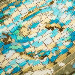 Pre Owned Hermes Green Plisse Silk Scarf