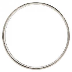 Pre Owned Hermès Wide Horsebit Printed Light Blue Enamel Palladium Plated Bracelet