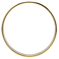 Pre Owned Hermès Wide Horse Printed Red Enamel Gold Plated Bracelet