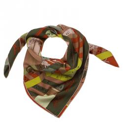 Pre Owned Hermes Multicolor Astrologie Nouvelle Silk Square Scarf