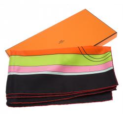Pre Owned Hermes Multi Color Ex-Libris Coloriage Silk Square Scarf
