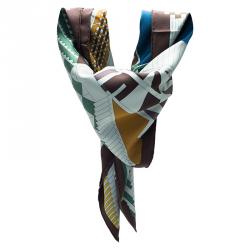 Pre Owned Hermes Multicolor Silk Promenade au Faubourg Scarf