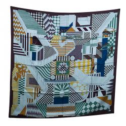 Pre Owned Hermes Multicolor Silk Promenade au Faubourg Scarf
