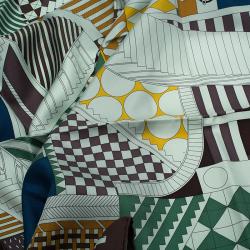 Pre Owned Hermes Multicolor Silk Promenade au Faubourg Scarf